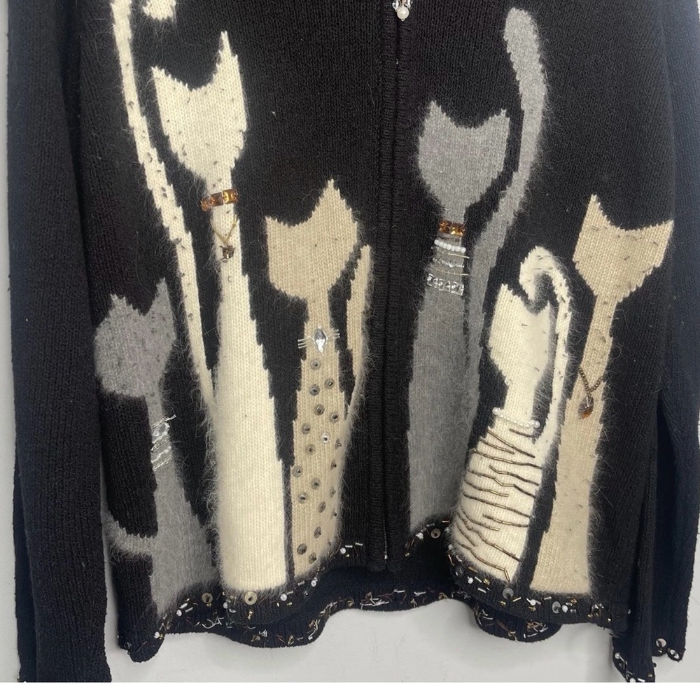 Ladies cold water Creek cat Siamese kitten cardigan sweater size 1X - Picture 4 of 4